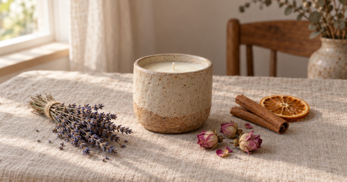 Fleurs séchées dans une bougie : une beauté qui brûle à 180 °C