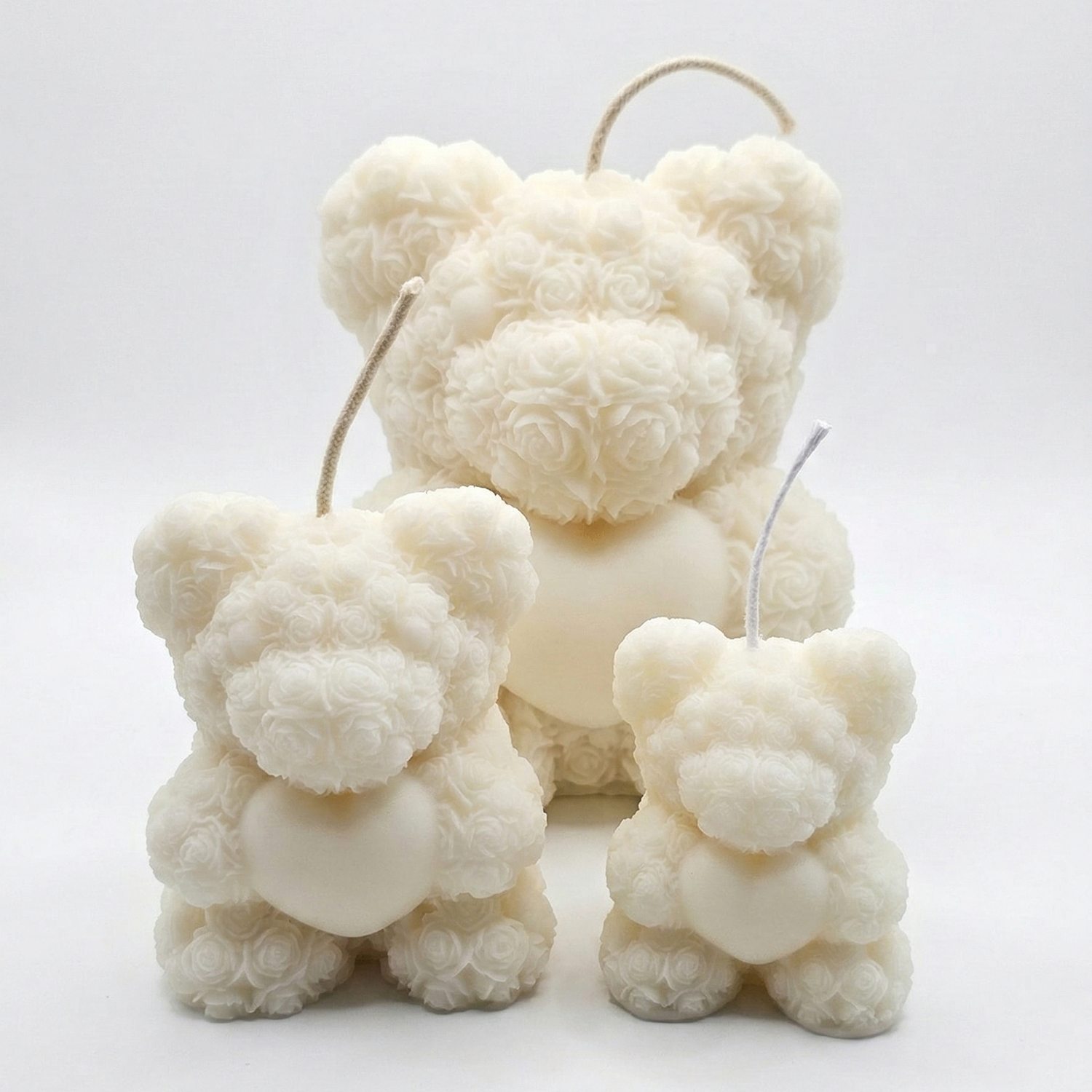 Bougie Mini Ourson - Blanc / Noix de coco