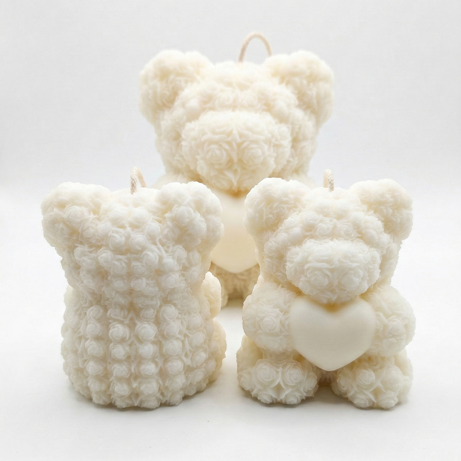 Bougie Mini Ourson - Blanc / Noix de coco