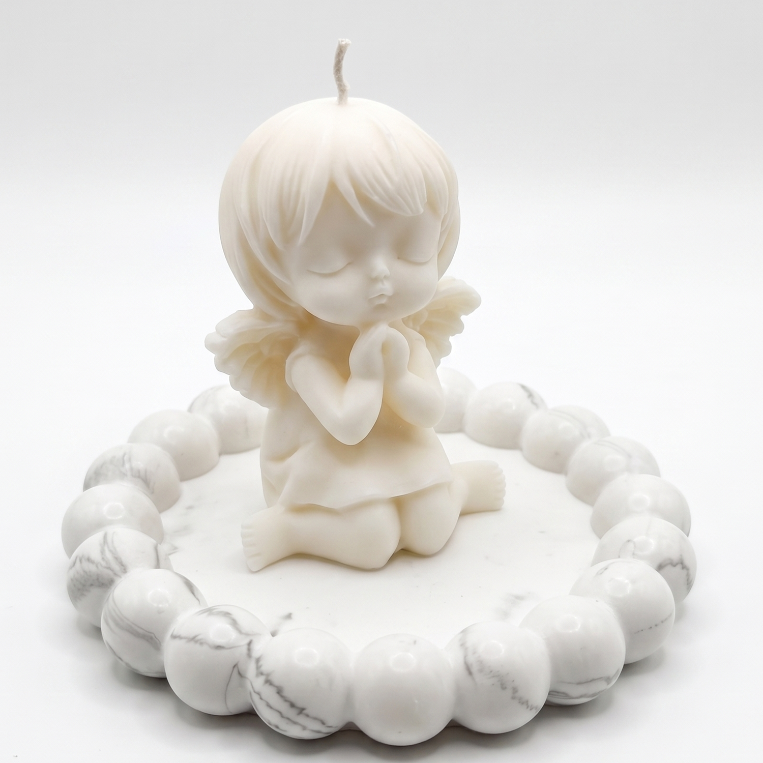 Plateau design Perla - Blanc / Argenté