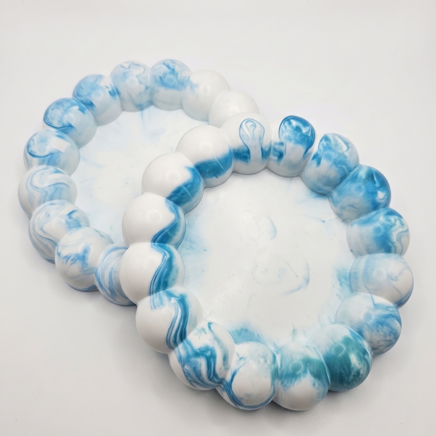 Plateau design Bulle - Blanc / Bleu