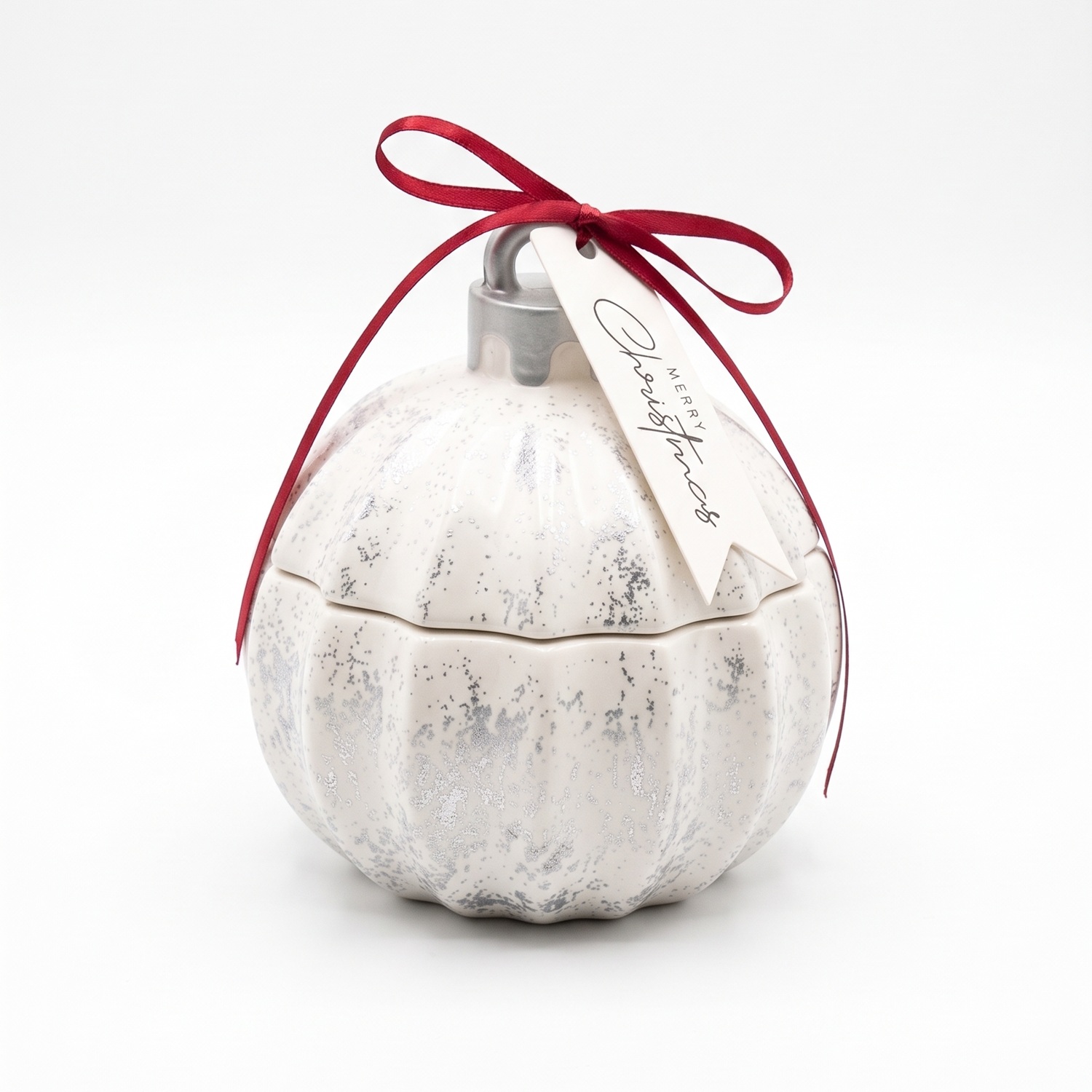 Bougie Christmas Bauble Glitter MINI - Blanche / Argentée / Magie d'Hiver
