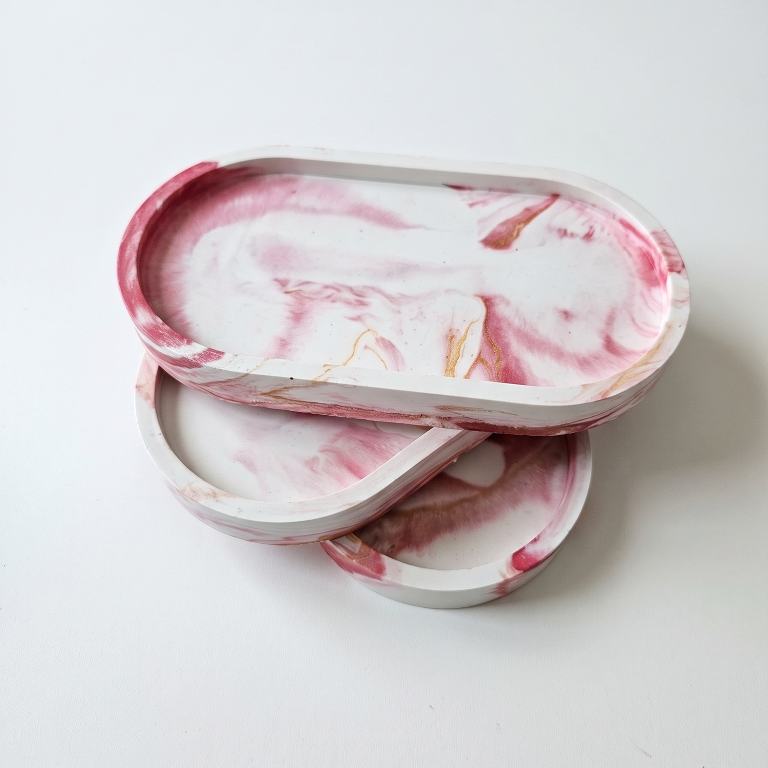 Plateau design Classique - Blanc / Argent