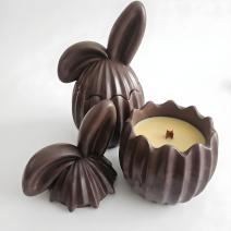 Bougie Choco Oreille - Marron/Citron vert, Mangue