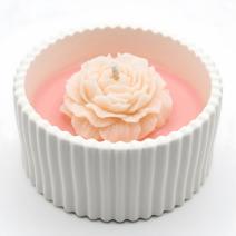 Bougie Satin Lupin - Blanc / Rose / Cerise, Amande