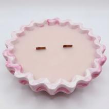 Bougie Marbrée Canneberge - Blanche / Rose / Canneberge, Orange