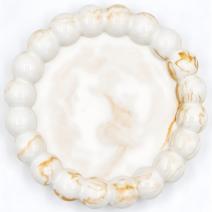 Plateau design Perla - Blanc / Or