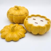 Bougie Citrouille à Maturité - Jaune / Strudel aux pommes / XXL