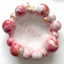 Plateau design Kora - Blanc / Rose / Doré