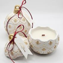 Bougie Christmas Bauble Enchanted - Blanche / Or / Magie d'Hiver
