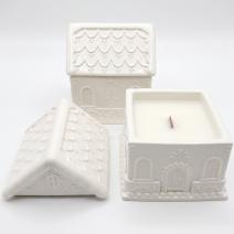 Bougie Maisonnette - Blanche / Magie d'hiver