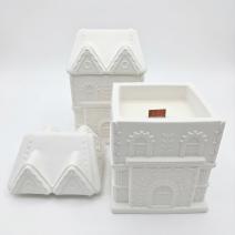 Bougie Maison Moyenne - Blanche / Coton