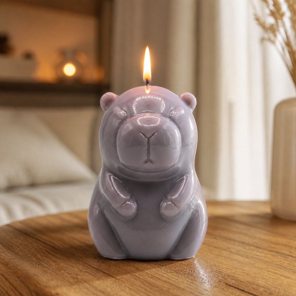 Bougie Capybara - Gris / Vanille