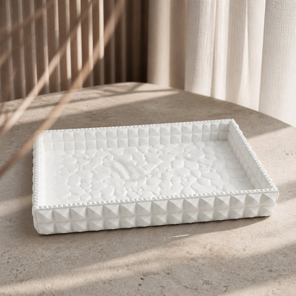 Plateau design Mozaika - Blanc