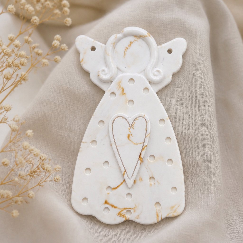 Ange suspendu - Blanc / Or / L