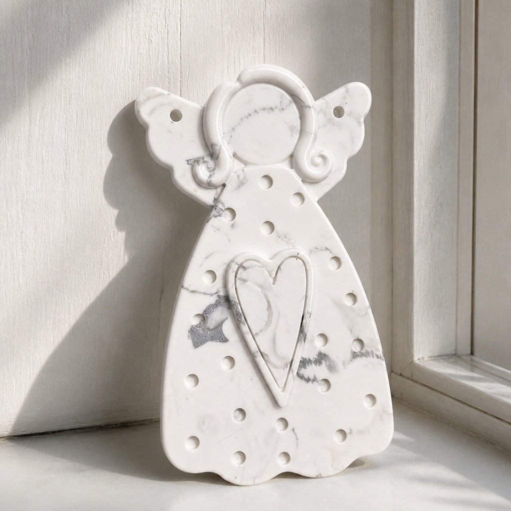 Ange suspendu - Blanc / Argent / L