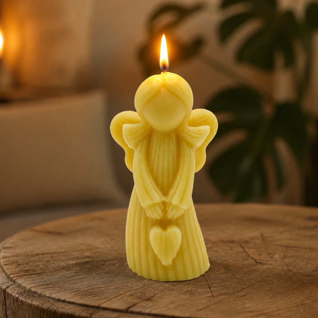 Bougie Ange - Jaune / Citron vert, Mangue