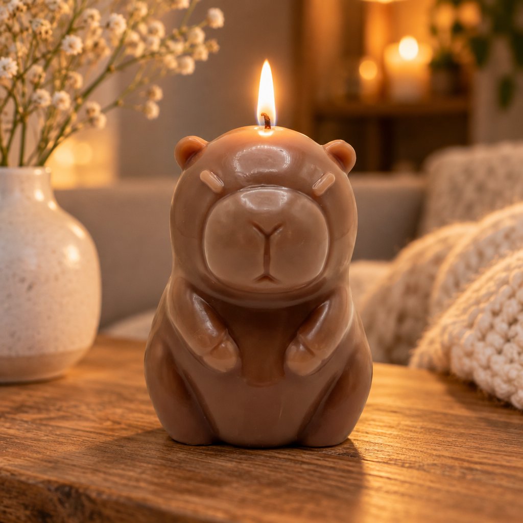 Bougie Capybara - Marron / Vanille
